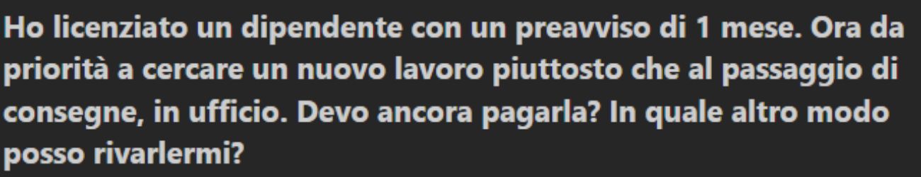 Il post pubblicato dal datore di lavoro