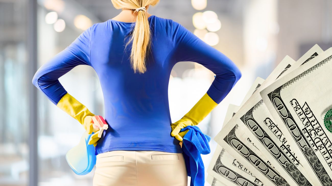 Il compenso di una donna delle pulizie negli Stati Uniti