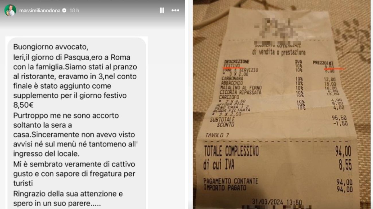 Scontrino Roma, la denuncia dell'avvocato Dona