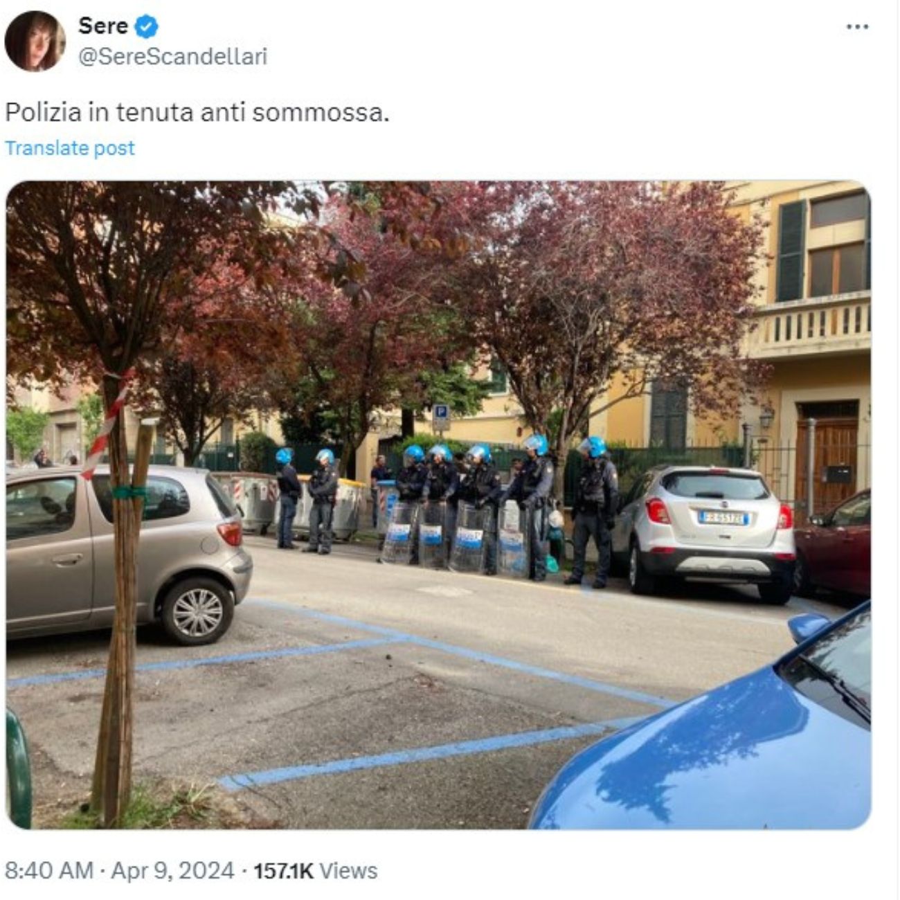 Bologna, lo sfratto di Serena: il post su X 