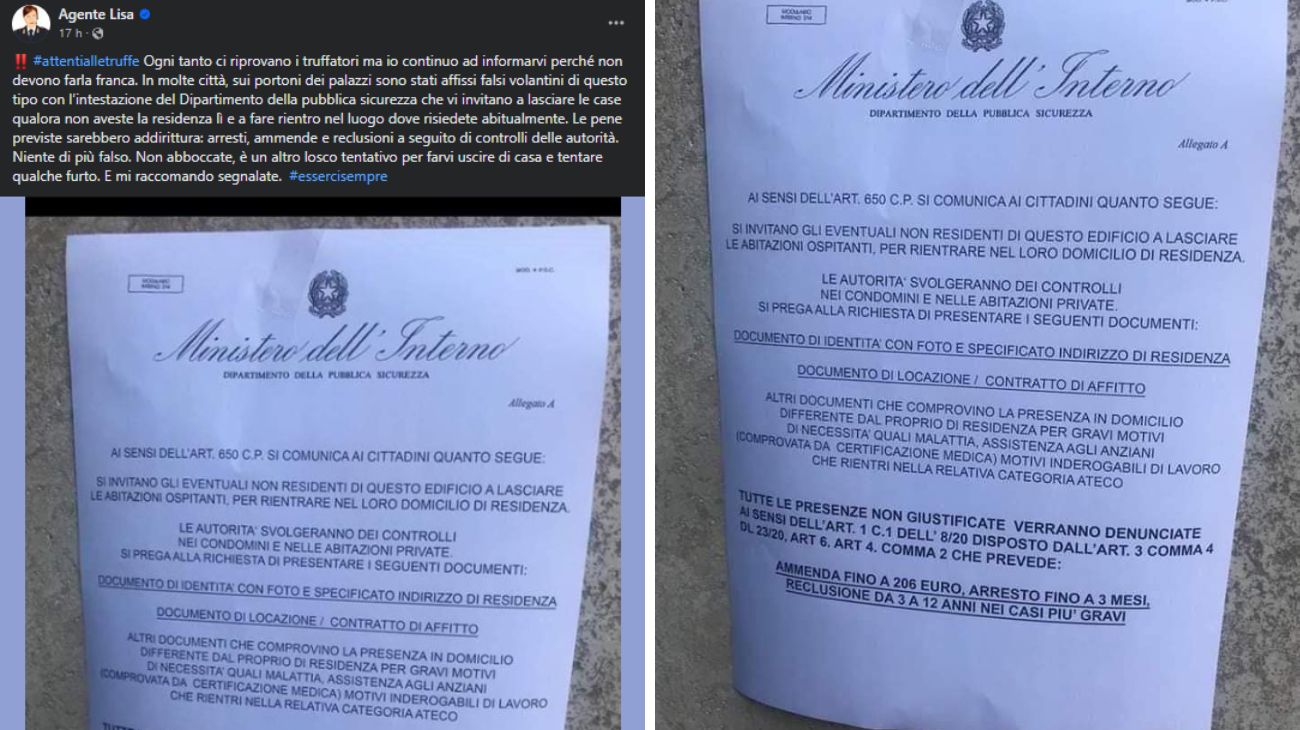 Truffe, il raggiro del foglio sotto casa: la Polizia lancia l'allarme