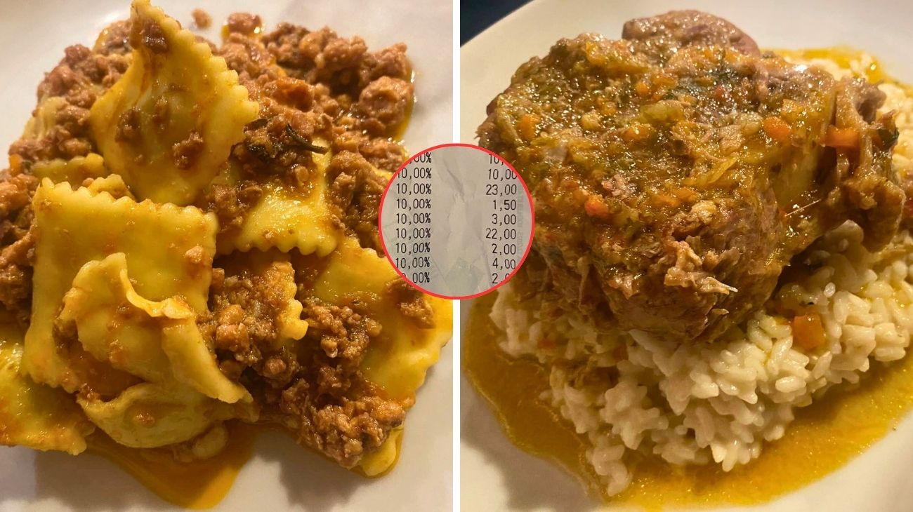 Milano, lo scontrino della cena per due in trattoria