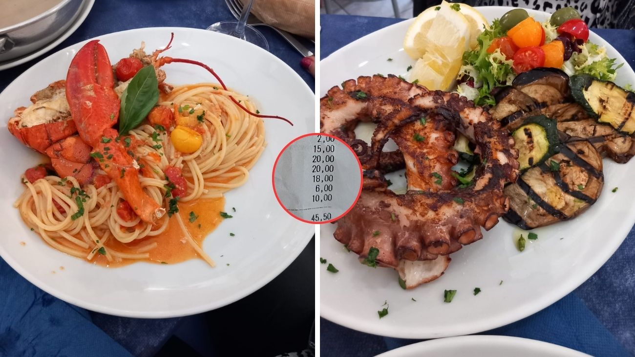 Napoli, quanto ha speso la cliente per il menù di mare