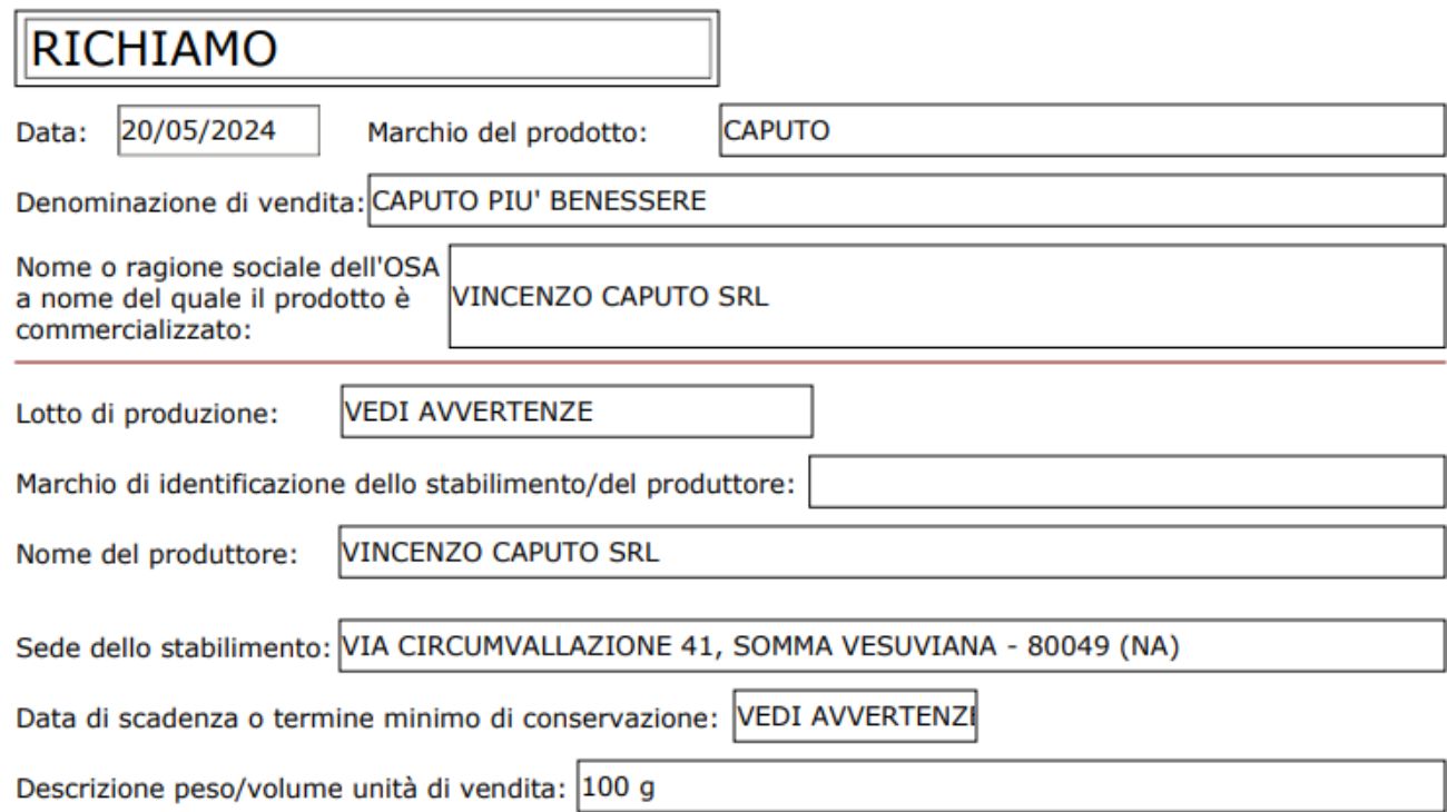 Frutta secca, l'avviso di richiamo