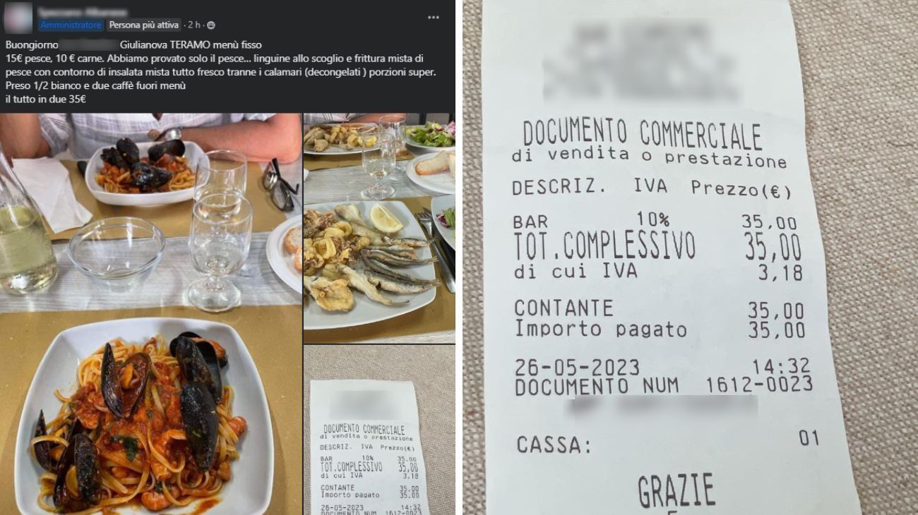 Abruzzo, lo scliente dopo il pranzo a base di pesce