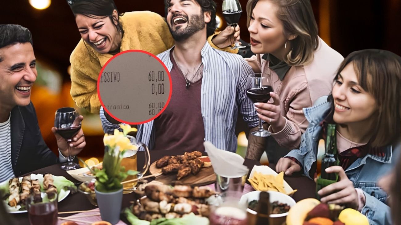 Scontrino della cena in fiera: la foto pubblicata dal cliente