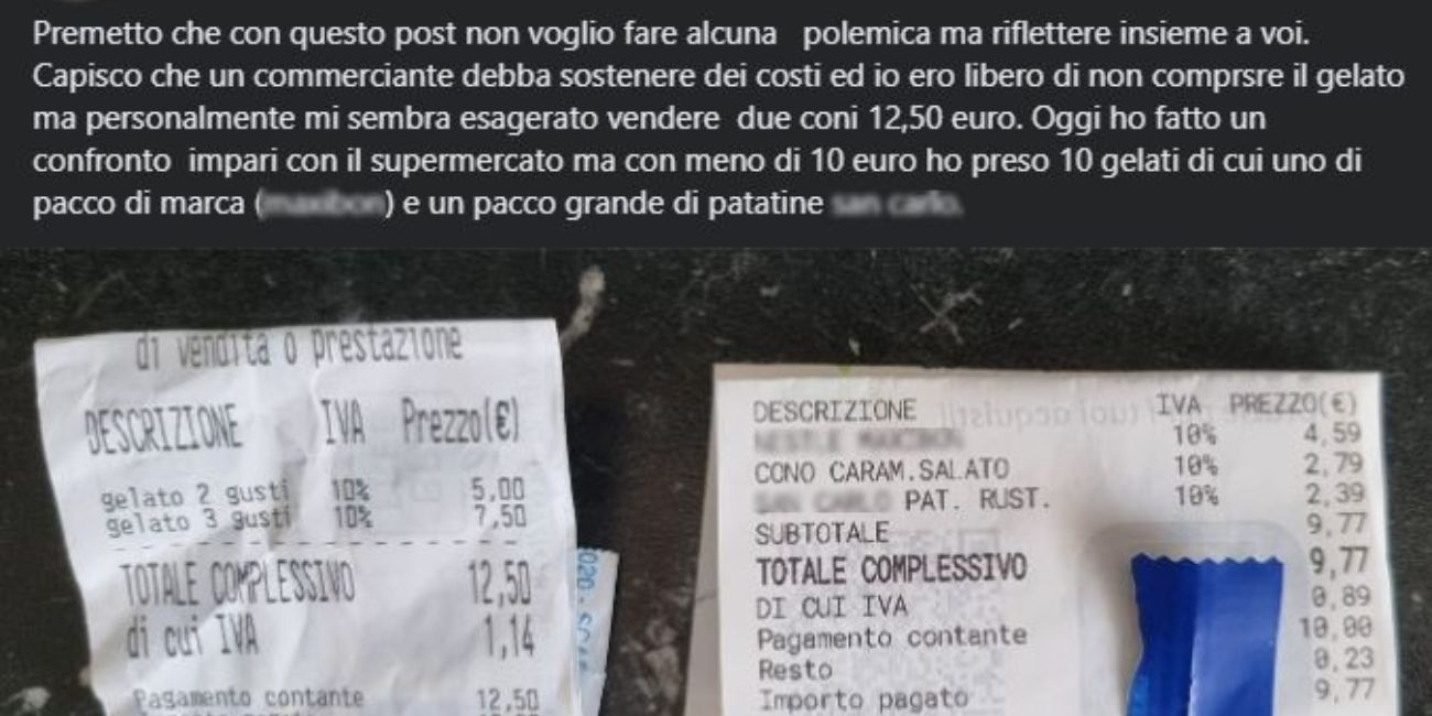 Quanto ha speso per i gelati il cliente in Sardegna