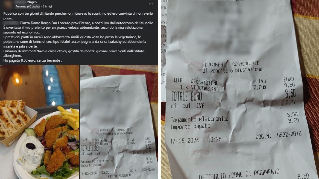 Toscana, cosa ha mangiato la cliente