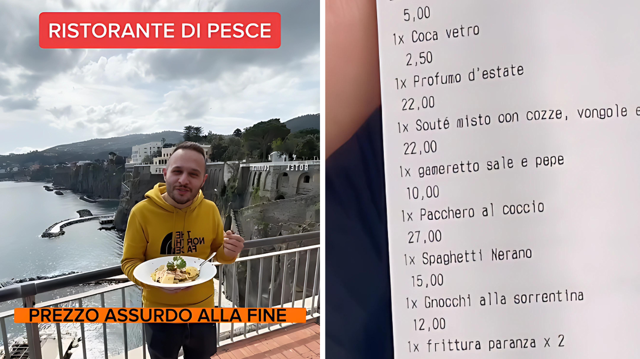 cena pesce vista mare