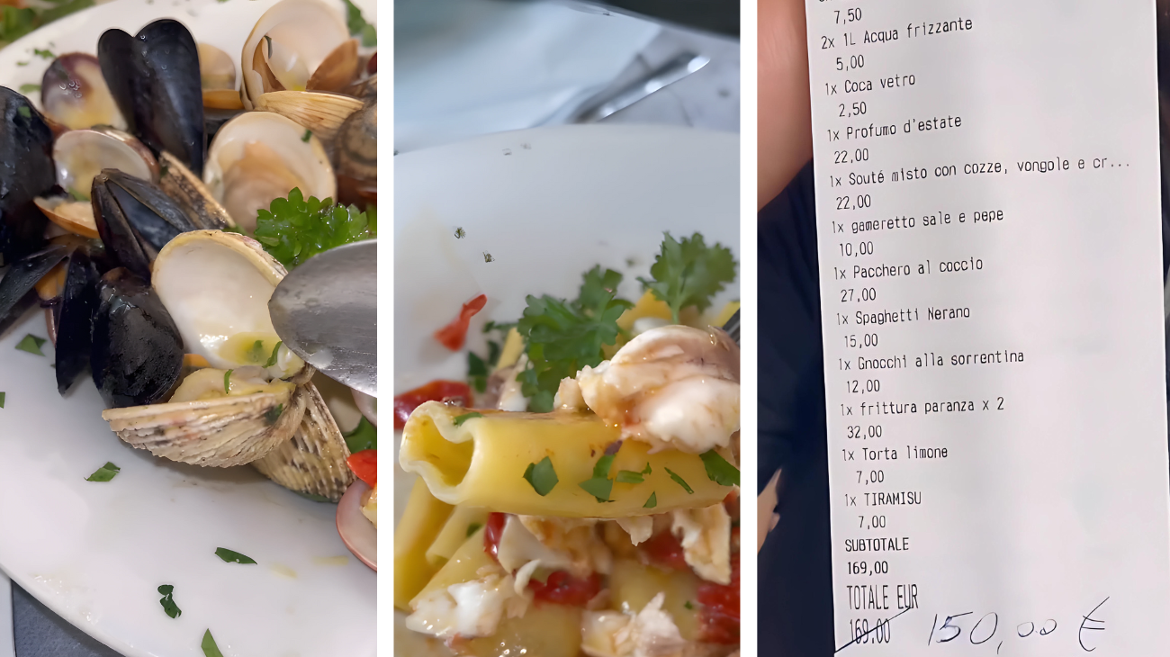 cena pesce vista mare