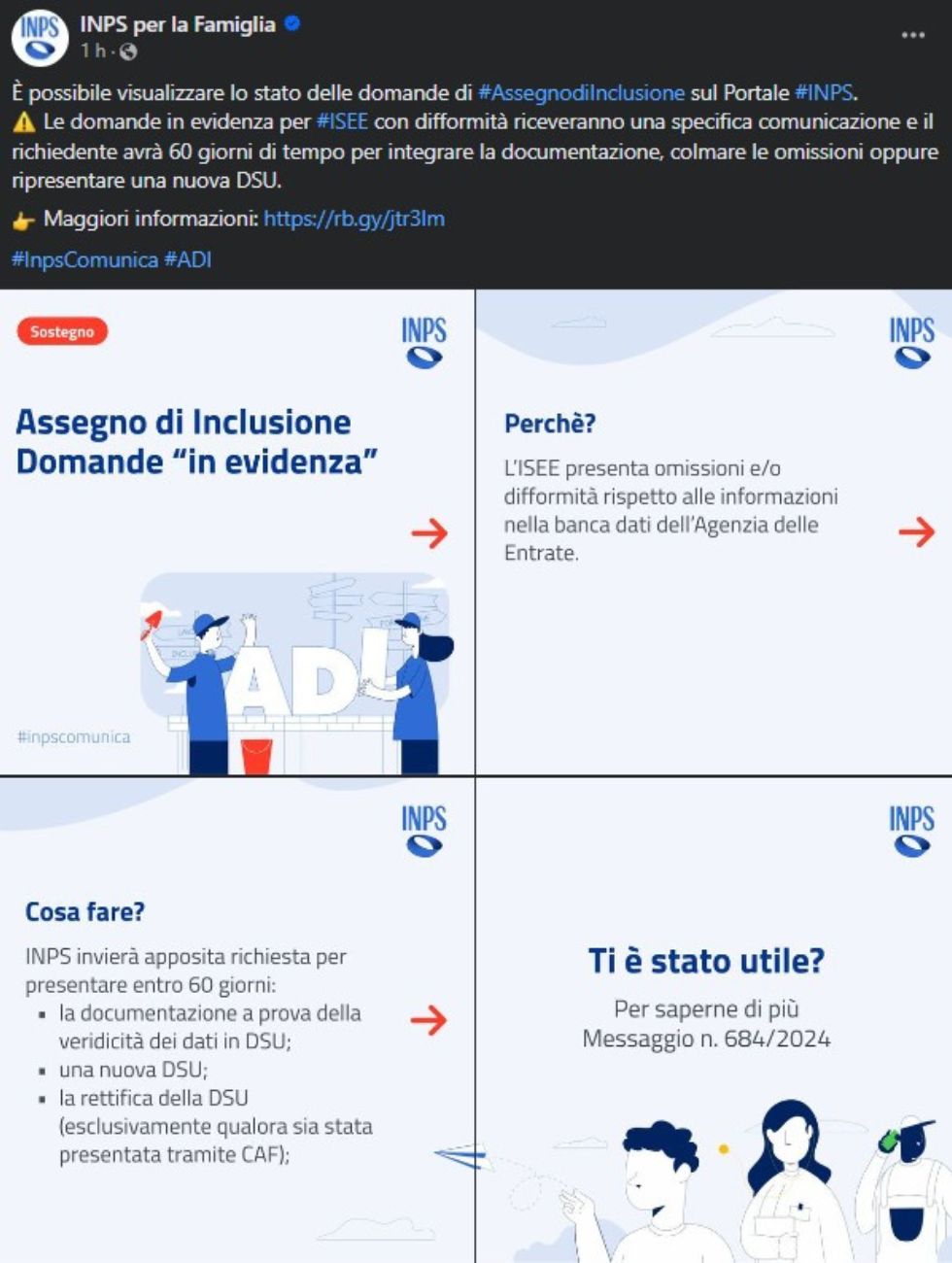 Assegno di Inclusione, l'INPS fa chiarezza sulle domande in evidenza