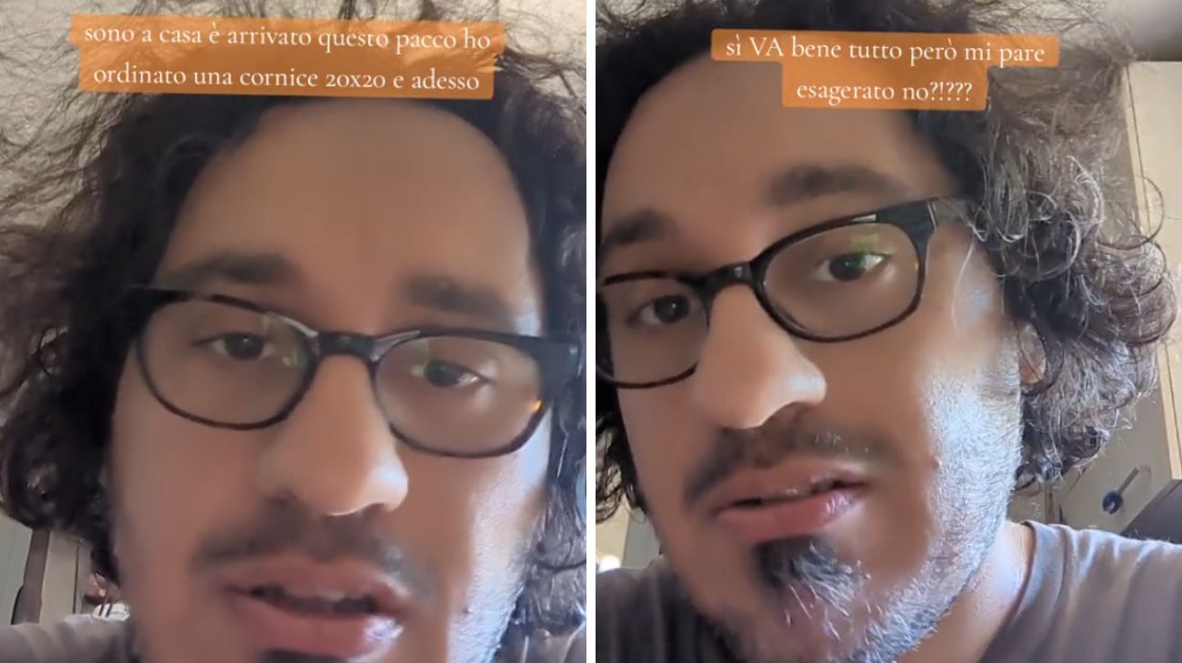 Acquista una cornice online: ecco che pacco gli è arrivato a casa