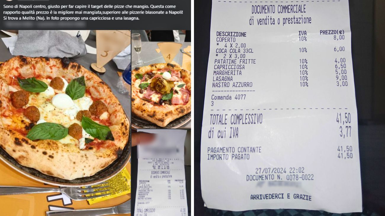 Campania, critiche per le foto delle pizze pubblicate da un utente
