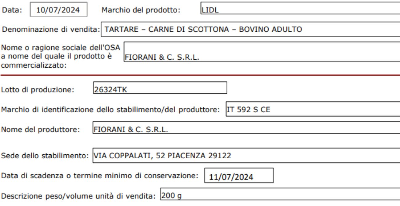 Carne richiamata dal commercio: il Ministero della Salute dirama l'allerta