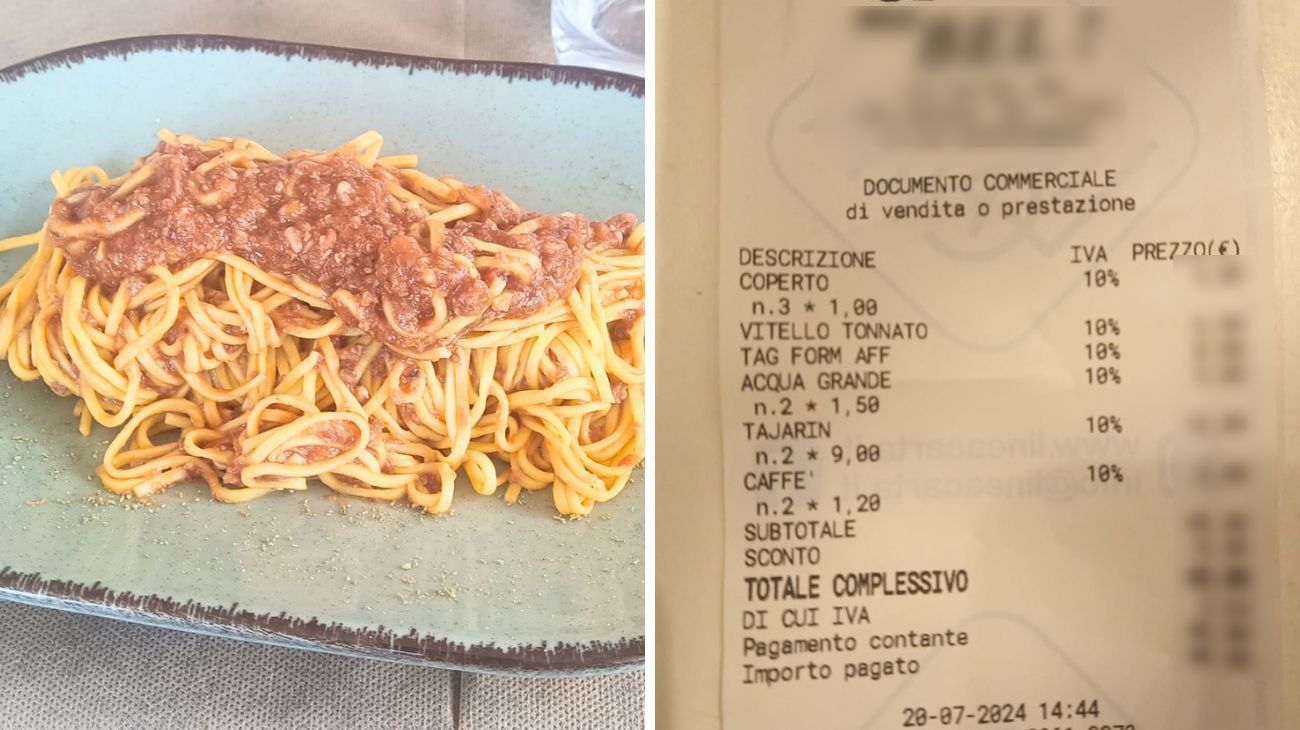 Piemonte, critiche per l'utente dopo lo scontrino del pranzo