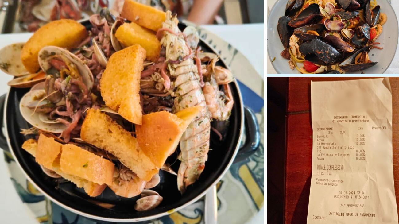 Lazio, le foto delle portate e dello scontrino