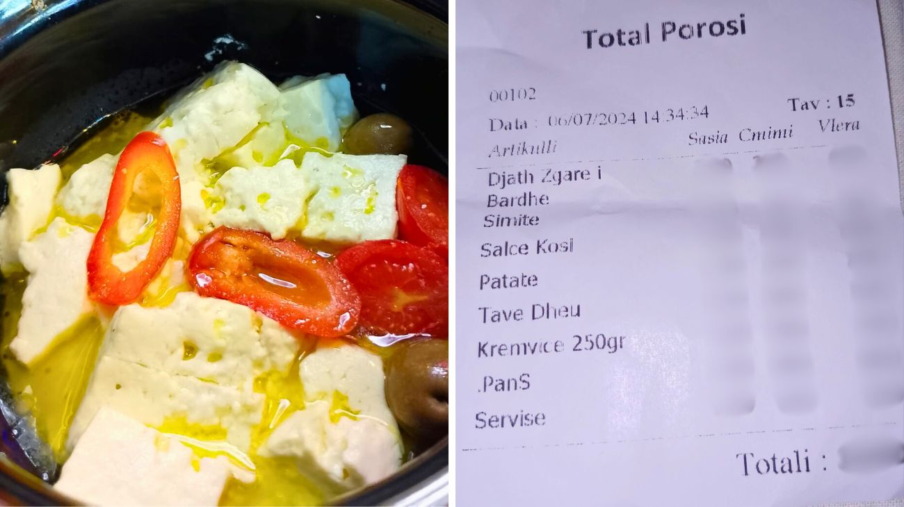 Albania, lo scontrino del turista italiano