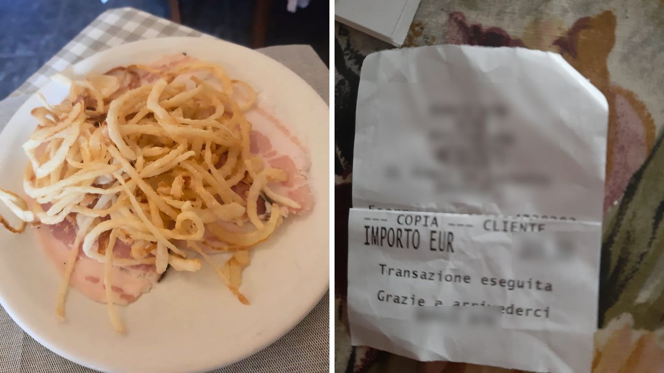 Cliente mostra lo scontrino del pranzo in Liguria ma scatena le polemiche