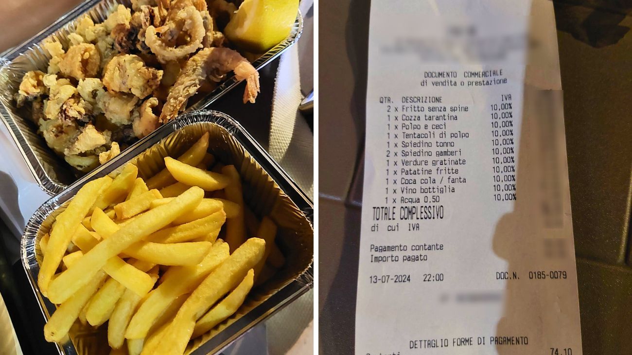 Emilia Romagna, cliente pubblica lo scontrino della cena in un ristorante