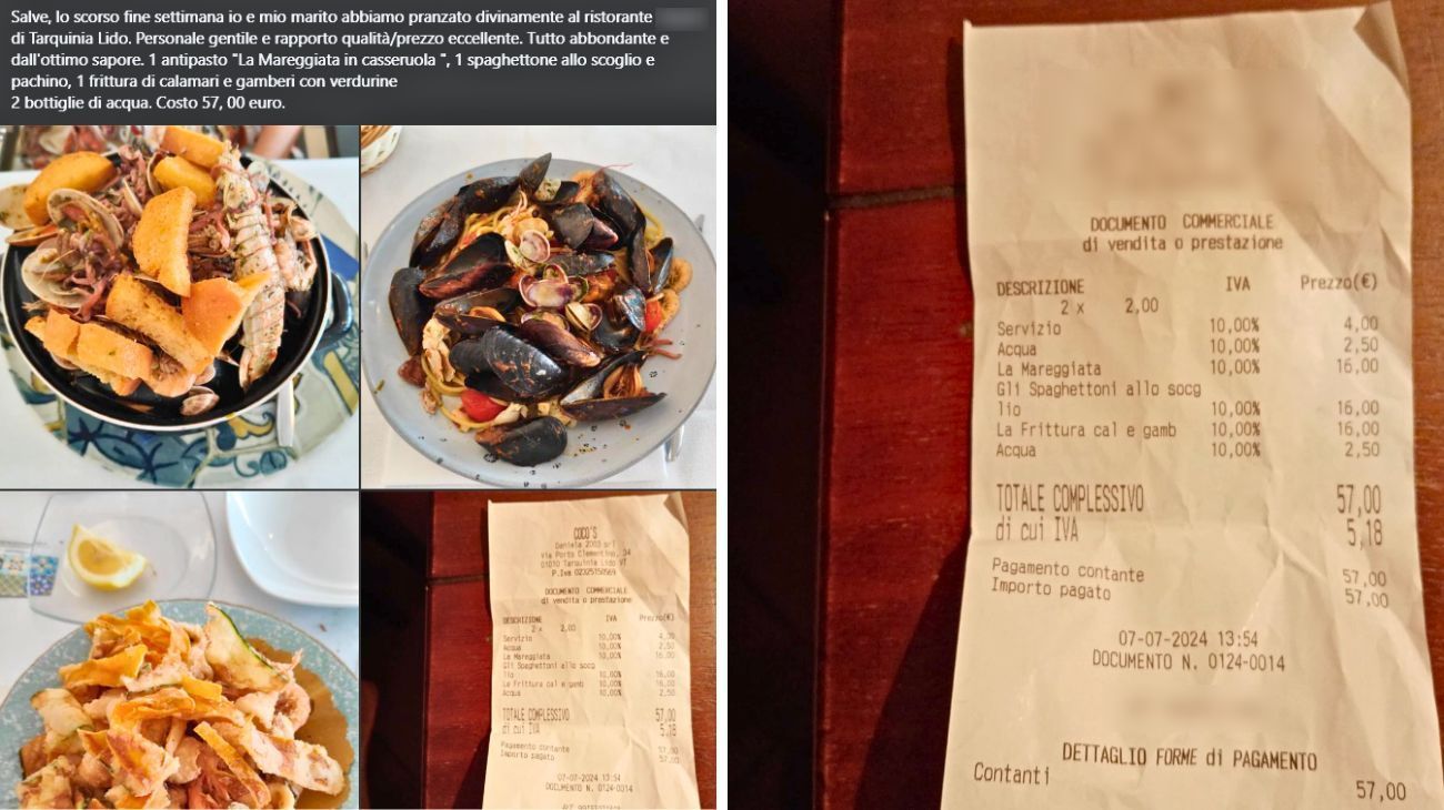 Lazio, critiche dopo il post con lo scontrino del pranzo a base di pesce