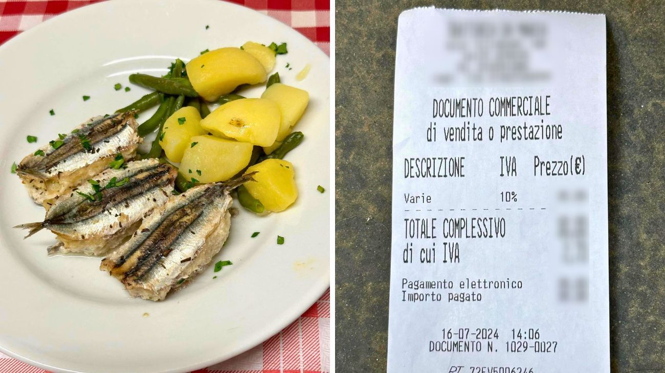 Liguria, apprezzamenti dopo il post con lo scontrino del pranzo in trattoria