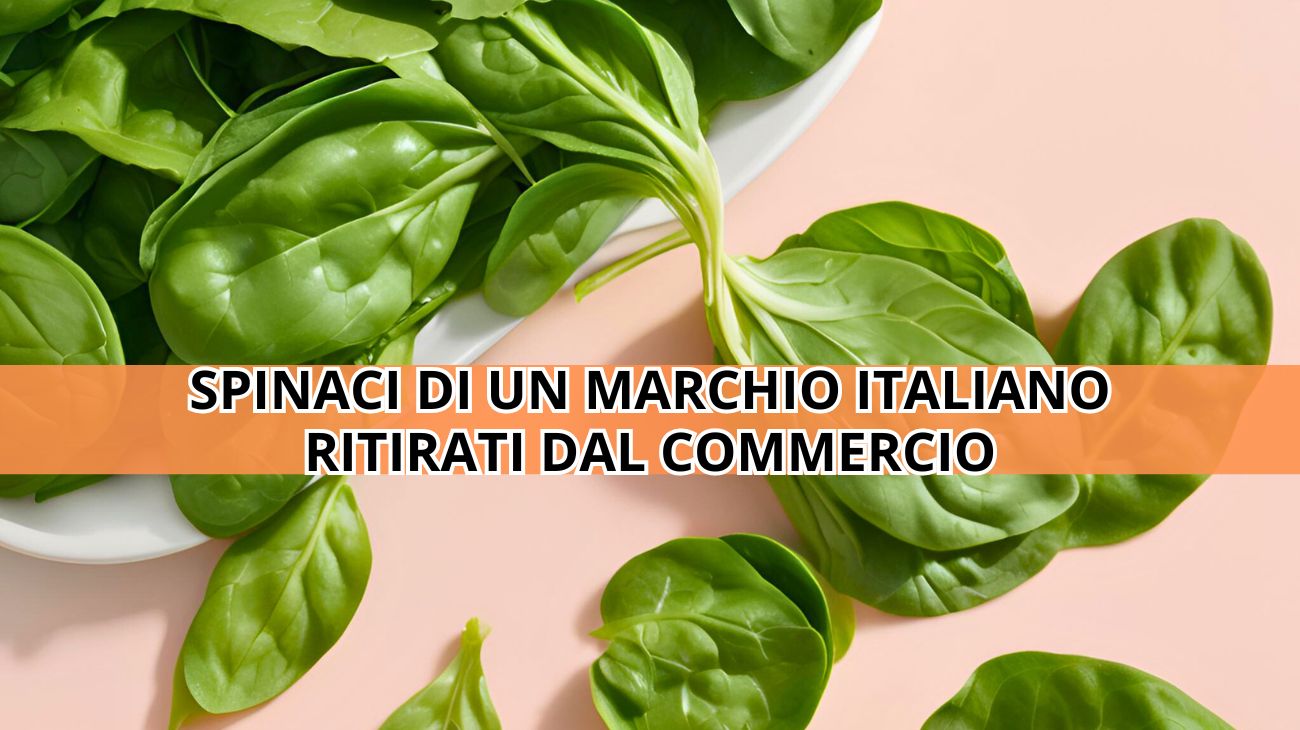 Spinaci, lotti richiamati dal commercio per rischio chimico