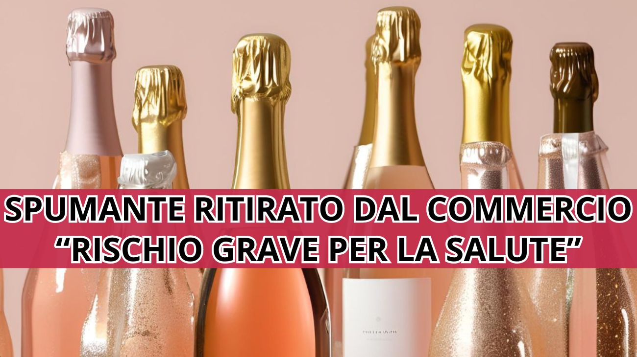 Il Ministero della Salute ha richiamato un lotto di spumante per rischio chimico