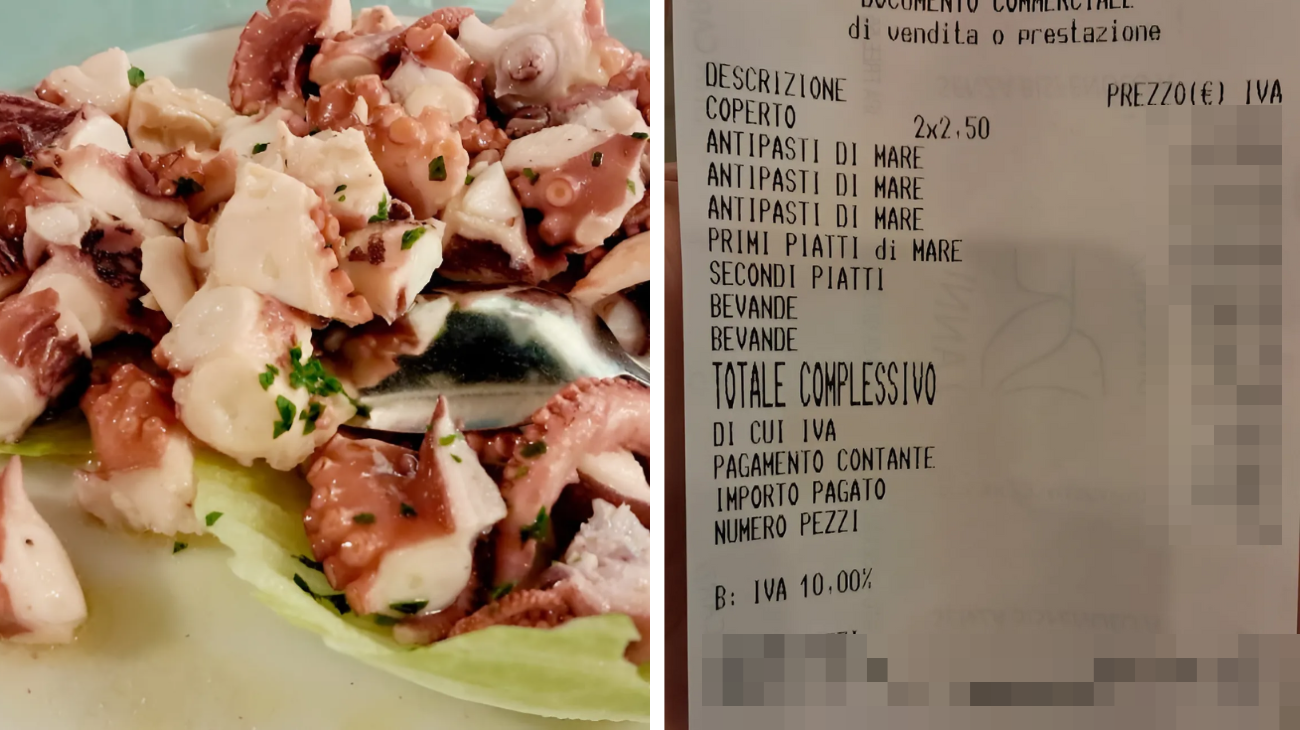 cena pesce puglia scontrino