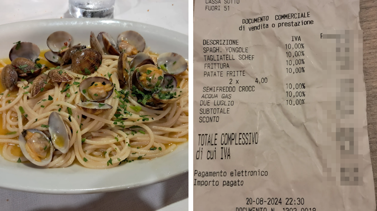 cena pesce scontrino