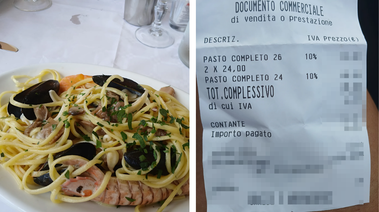 cena pesce scontrino