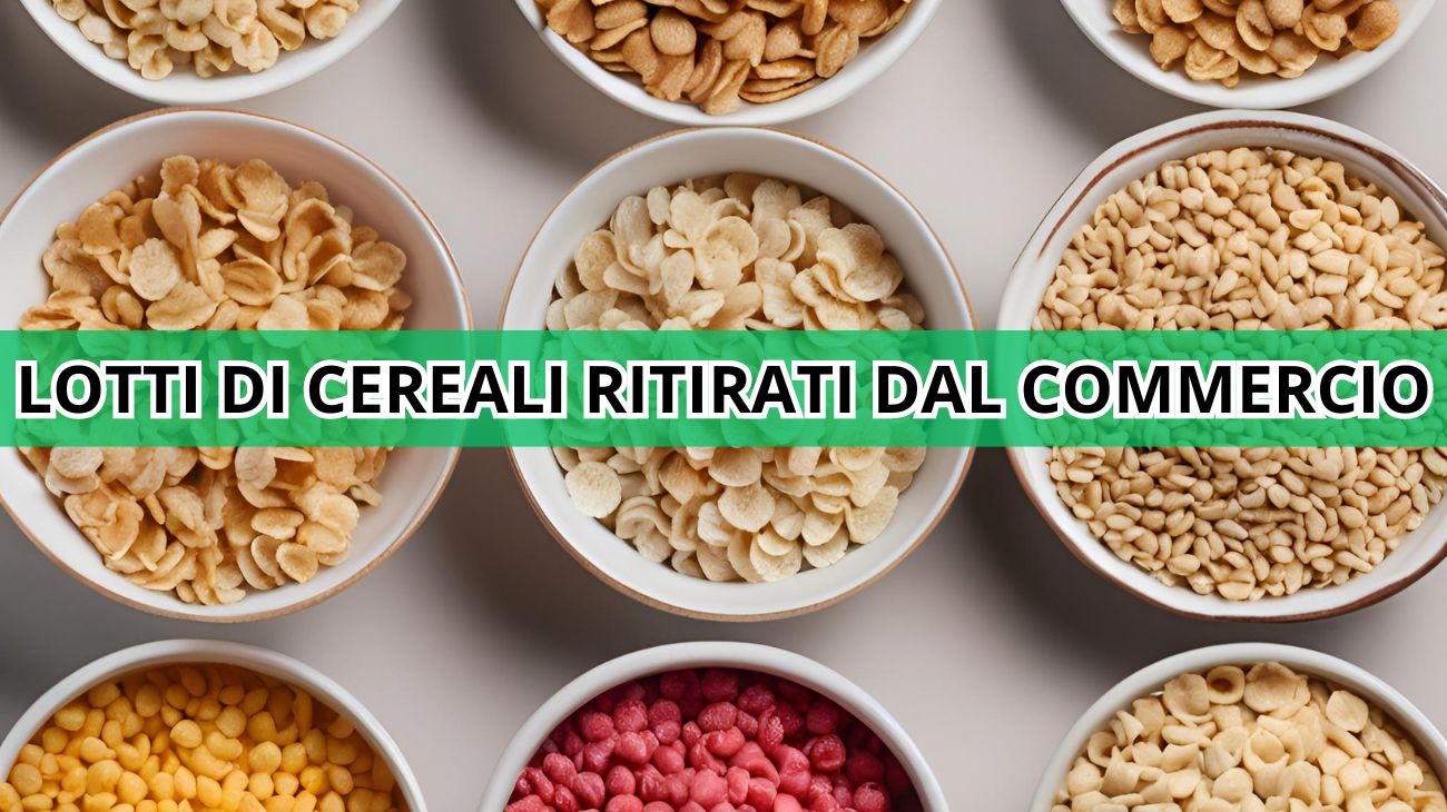 Ministero della Salute, lotti di cereali ritirati dal commercio