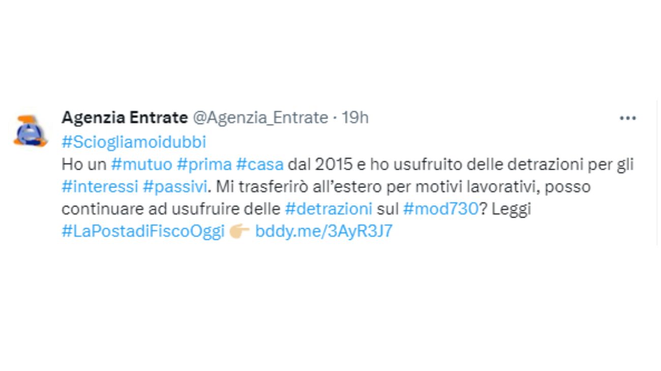 mutuo prima casa agenzia delle entrate