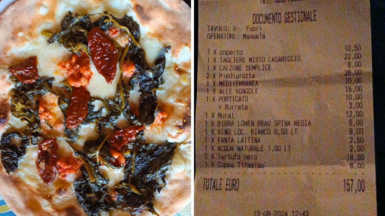 Calabria, pranzo al ristorante: cosa ha mangiato e quanto ha speso la cliente