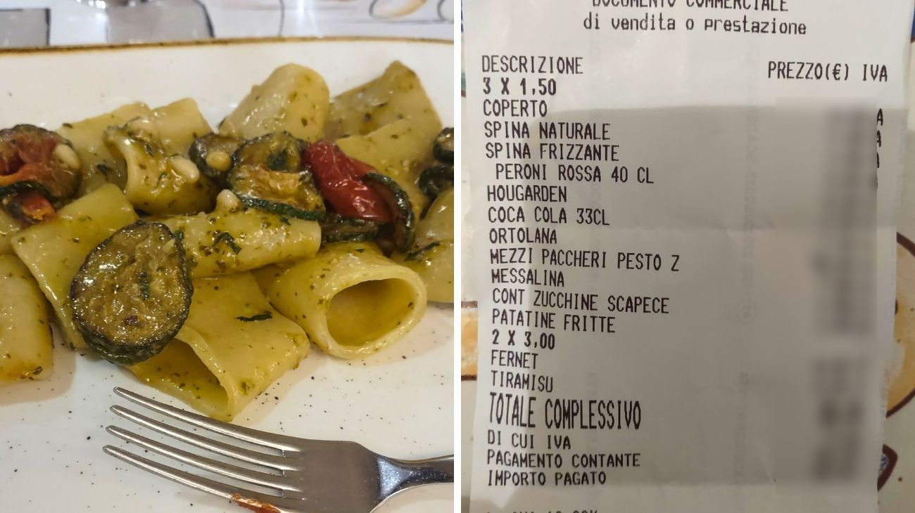 Campania, cliente mostra lo scontrino della cena ma scatena le critiche