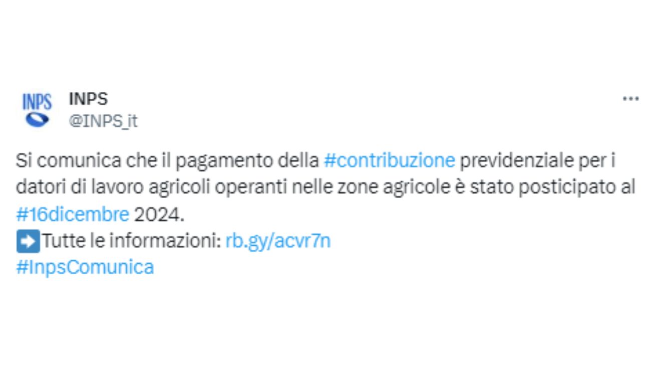 Lavoro agricolo scadenza inps
