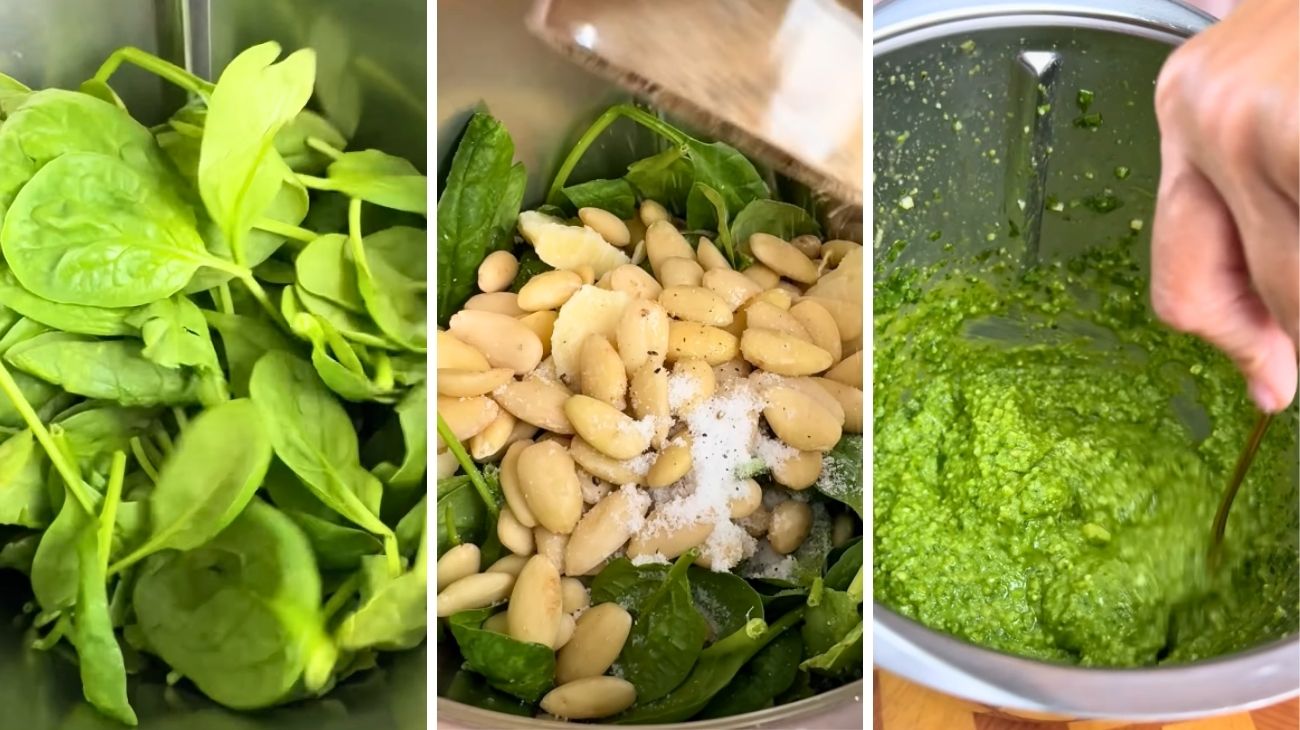 Spaghetti pesto spinaci Frafoodlove