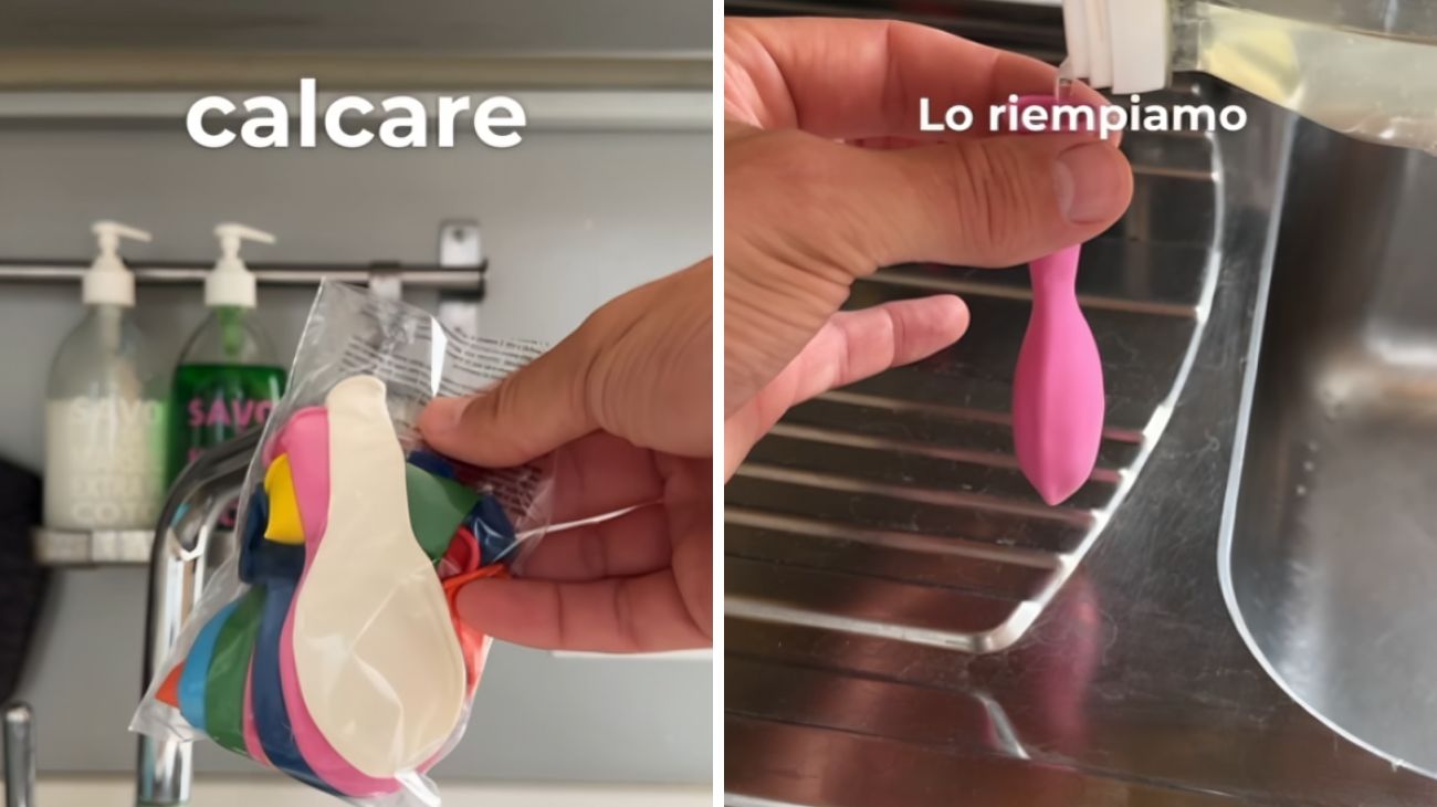 Rubinetti puliti dal calcare col trucco del palloncino