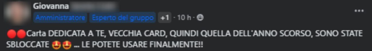 Carta Dedicata a te, chi può già iniziare ad usarla