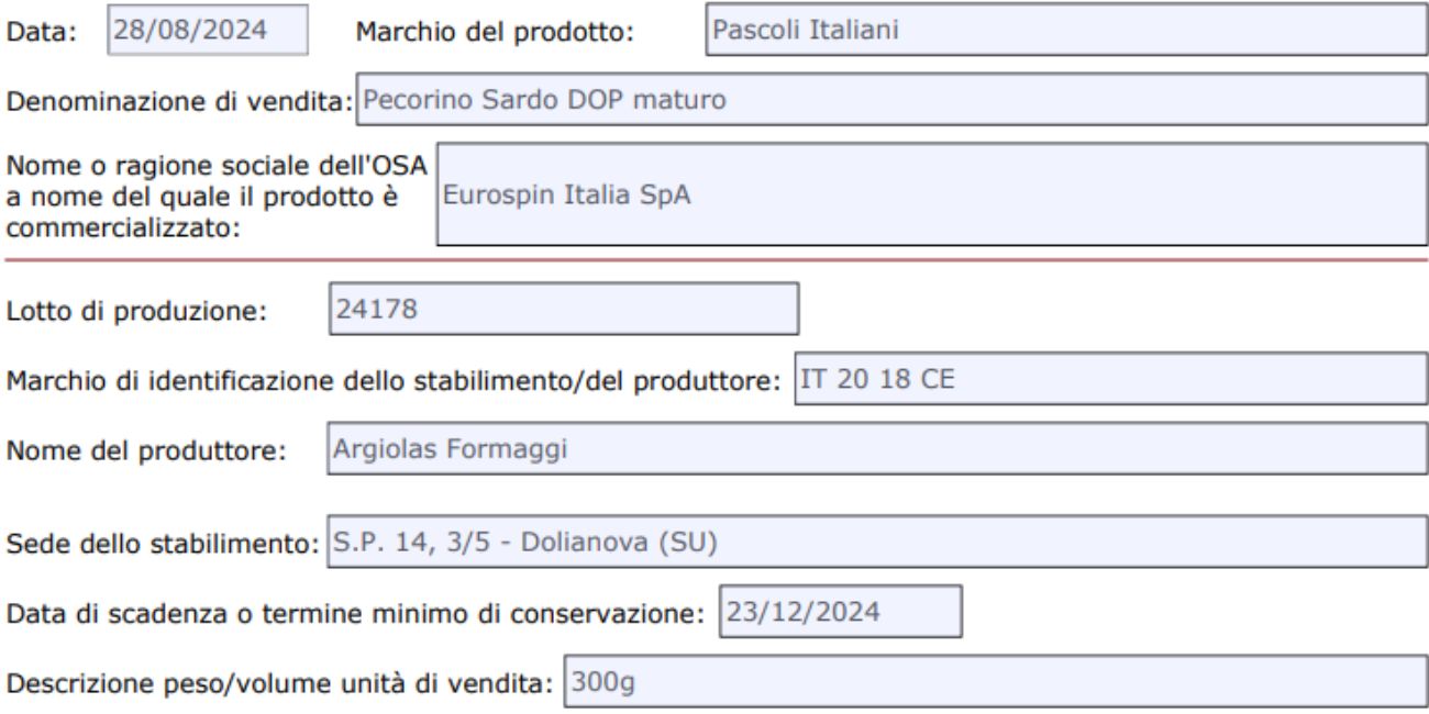 Ministero della Salute, scatta il ritiro di un lotto di formaggi per listeria