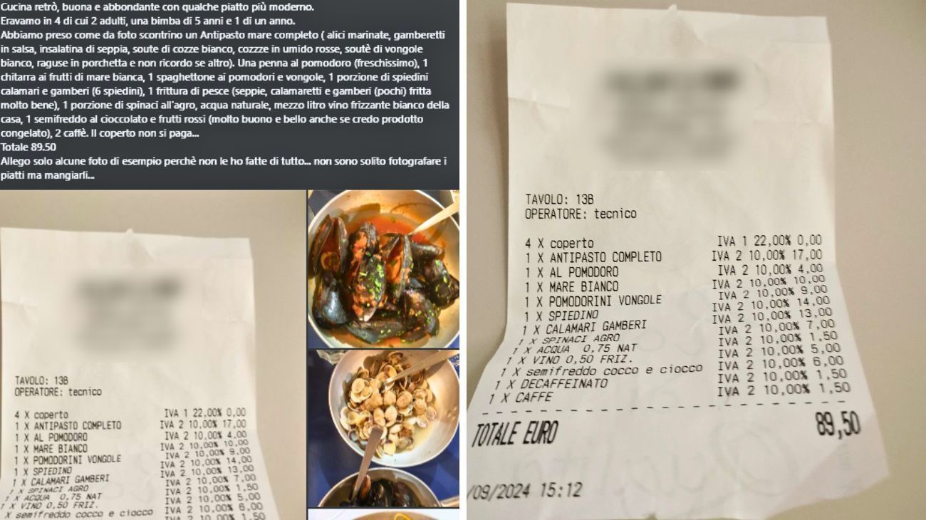 Marche, il dettaglio sullo scontrino che non è passato inosservato