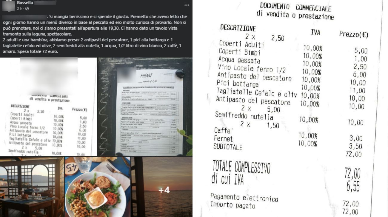 Toscana, mostra lo scontrino dopo la cena ma un dettaglio fa indispettire gli utenti