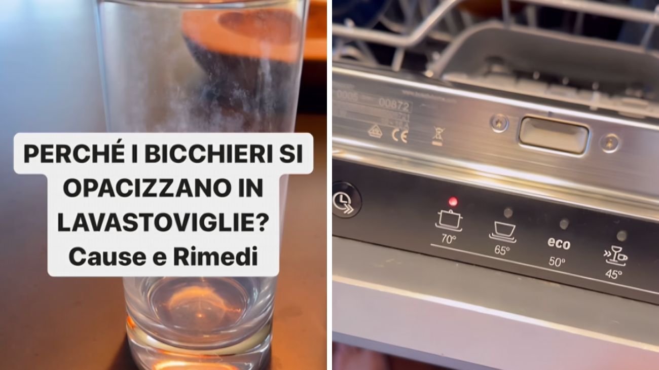 Lavastoviglie, i bicchieri diventano opachi? Cause e soluzione