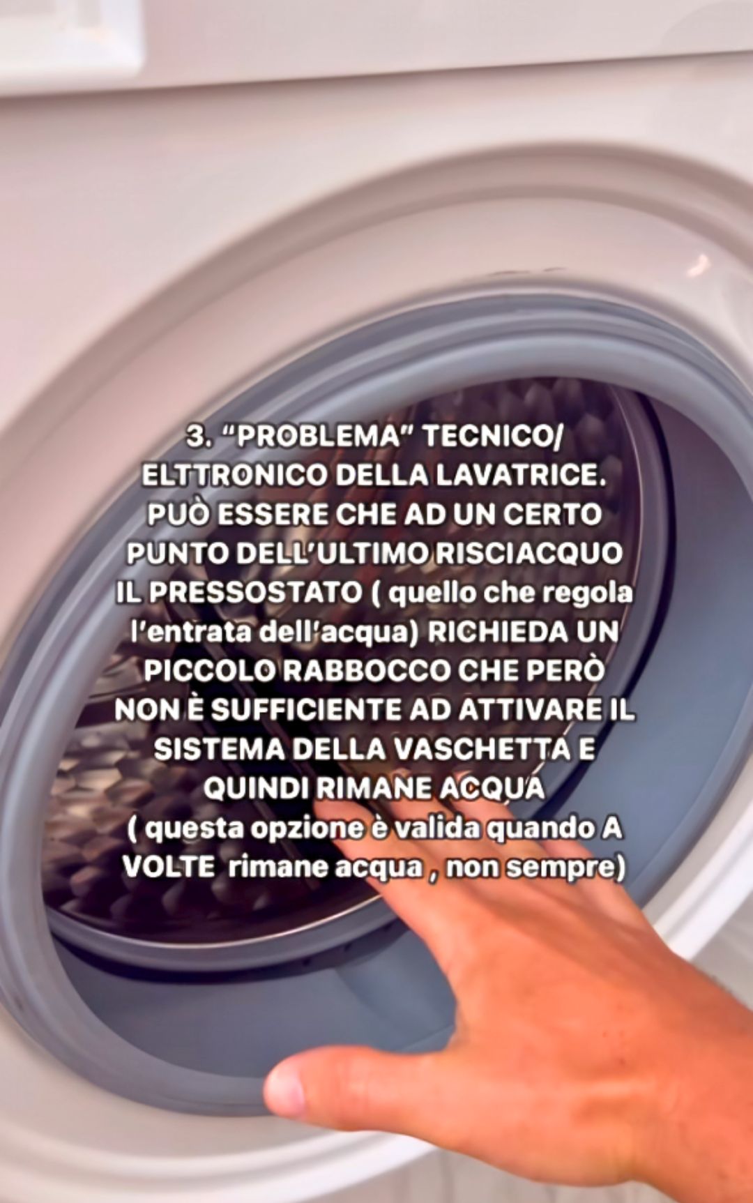 Acqua nella vaschetta della lavatrice, quando il problema è tecnico