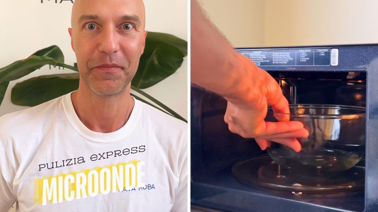 Il trucco per pulire facilmente il microonde