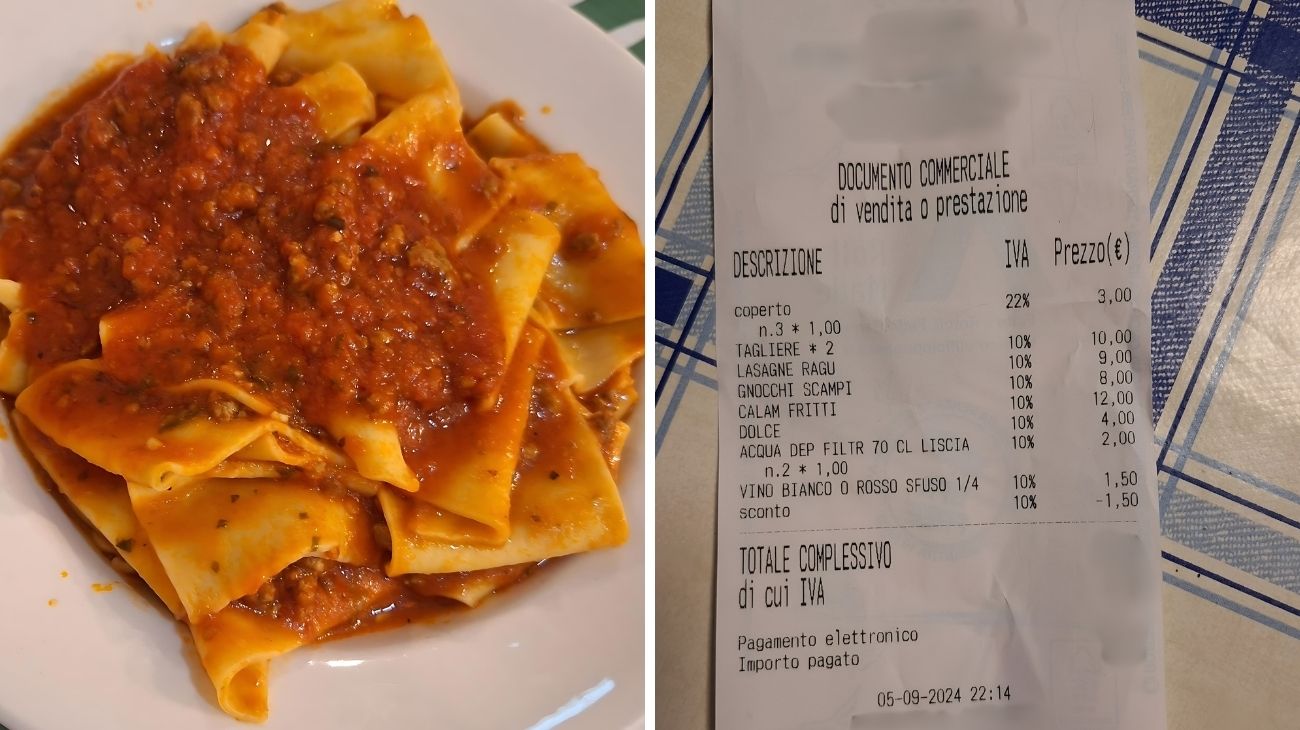 ristorante cibo scontrino toscana osteria