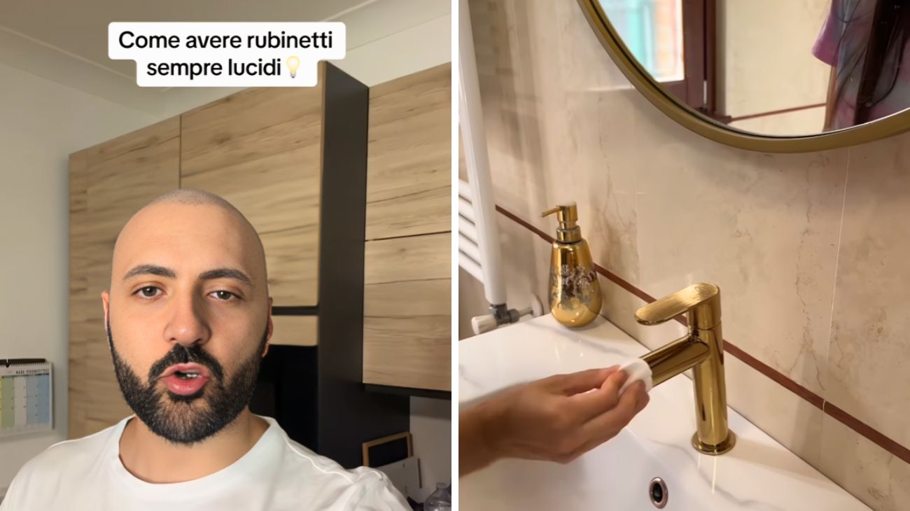 Il trucco per lucidare i rubinetti del bagno