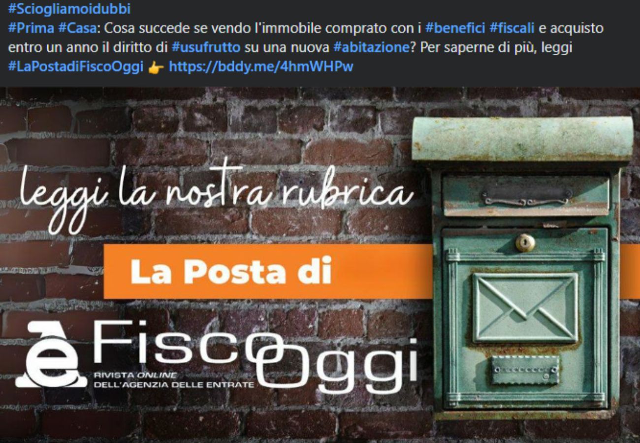 Prima casa, l'Agenzia delle Entrate scioglie il dubbio di un contribuente