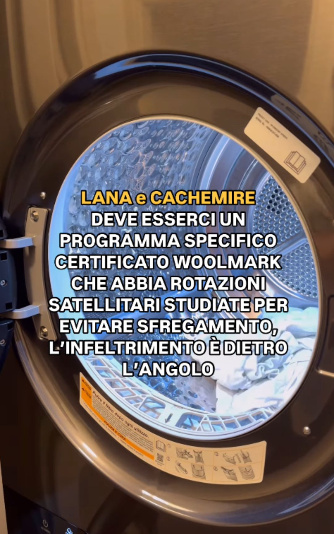 Alcuni capi possono essere rovinati all'interno dell'asciugatrice