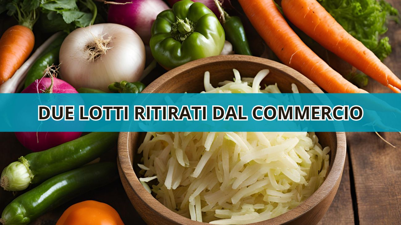 Verdure, ritirati due lotti di crauti conditi: il motivo