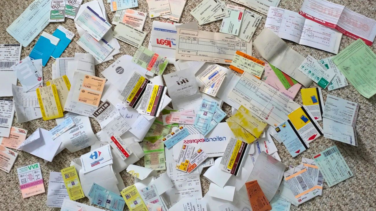 Buttare scontrini biglietti